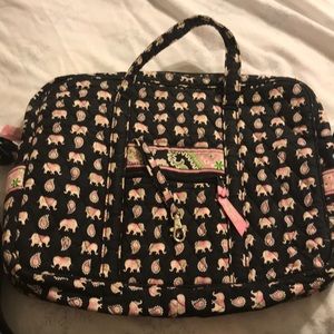 Vera Bradley Pink Elephant laptop bag